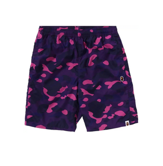Bathing Ape | Color Camo Ape Head One Point Beach Shorts 'Purple' | 001SPK301006M
