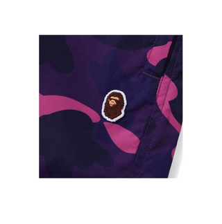 Bathing Ape | Color Camo Ape Head One Point Beach Shorts 'Purple' | 001SPK301006M