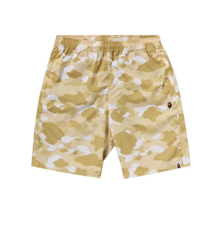 Bathing Ape | Color Camo Ape Head One Point Beach Shorts 'Yellow' | 001SPK301006M