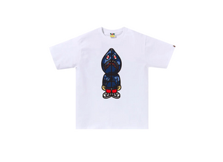 Bathing Ape | Color Camo Classic Milo Shark Tee 'Blue' | 002TEK30106M