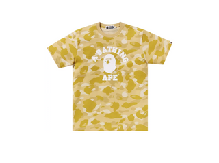 Bathing Ape| Color Camo College Tee 'Yellow'