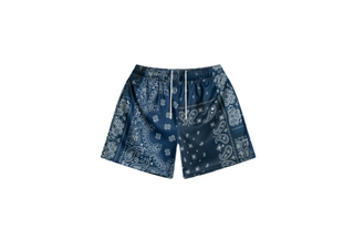 Bravest Studio | Navy Patchwork Paisley Shorts