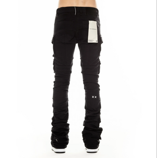 Cult Of Individuality | Cult's Hipster Nomad Cargo Jeans in Double Black | 624B11-HC4A