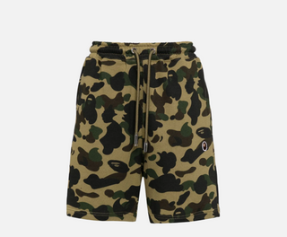 Bathing Ape | 1st Camo Ape Heard One Point Sweat Shorts (Green) | 001SPK301308M