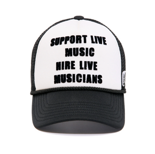Cult Of Individuality | Cult's Support Live Music Foam Mesh Trucker in White & Black
