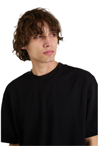 RTA | RICO MOCK NECK SHORT SLEEVE TEE | BLACK COLLAR LOGO