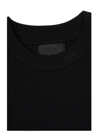 RTA | RICO MOCK NECK SHORT SLEEVE TEE | BLACK COLLAR LOGO