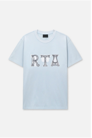 RTA | COLIN OVERSIZED SHORT SLEEVE TEE | SPIRIT BLUE ILLUMINATED LOGO