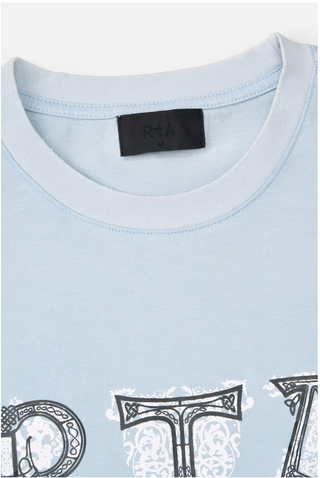 RTA | COLIN OVERSIZED SHORT SLEEVE TEE | SPIRIT BLUE ILLUMINATED LOGO