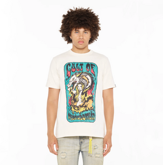 Cult Of individuality | Short Sleeve Crew Neck Tee "May The Bridges" in Winter White