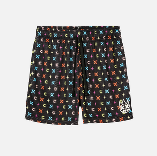 Cult Of individuality | Cult's Mesh Shorts in Repeat Pattern Black