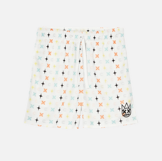Cult Of individuality | Cult's Mesh Shorts in Cult Repeat Pattern White