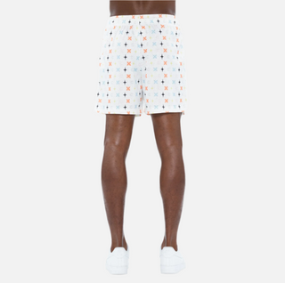 Cult Of individuality | Cult's Mesh Shorts in Cult Repeat Pattern White