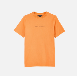 Cult Of individuality | Cult's Heavyweight Short Sleeve Crew Neck Tee "Shimuchan" Logo in Orange