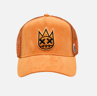 Cult Of Individuality | Cult's Clean Logo Mesh Back Trucker Hat in Orange