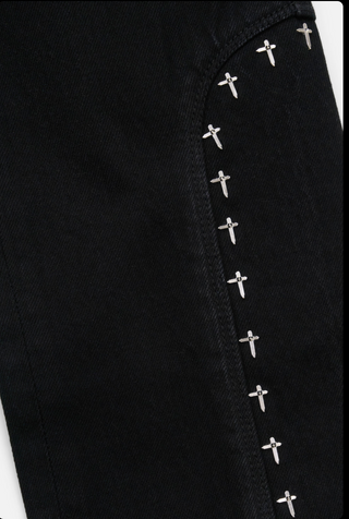RTA | ENZO SKINNY JEAN | BLACK CROSS RIVET