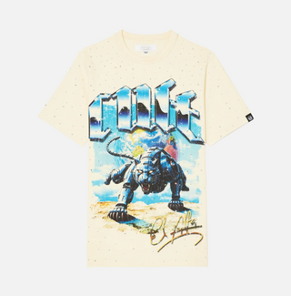 Cult Of individuality | Cult x El Alfa Premium Short Sleeve Crew Neck Tee "Panther" in Winter White