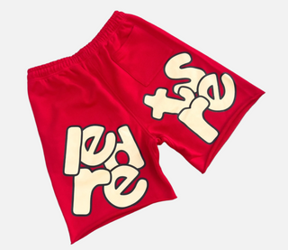 Red Letters | Scattered Sweat Shorts - Red
