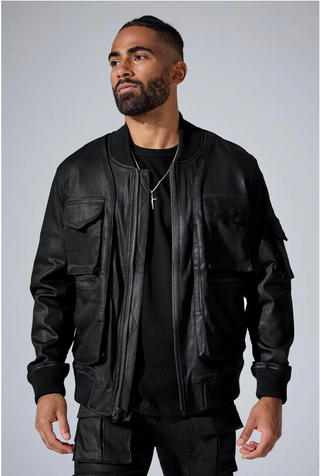 Jordan Craig | Midnight Mercenary Bomber Jacket (Jet Black)
