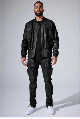 Jordan Craig | Midnight Mercenary Bomber Jacket (Jet Black)