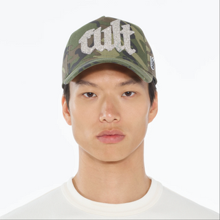 Cult Of Individuality | Crystal Cult Script Logo Hat in Camo