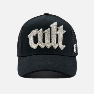 Cult Of Individuality | Crystal Cult Script Logo Hat in Black