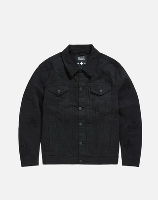See You in Paradise | Limelight Denim Trucker Jacket (Jet Black)