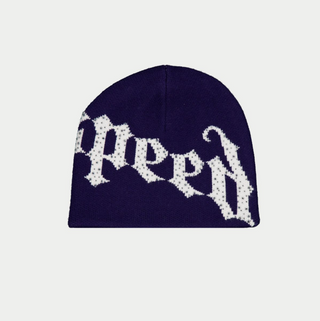 Godspeed | OG Logo Studded Beanie (Navy/White)