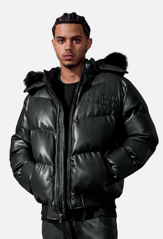 See You In Paradise | The Wild One Puffer Jacket (Black)