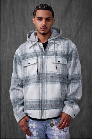 Jordan Craig | SYIP Hooded Flannel Jacket (Light Blue)