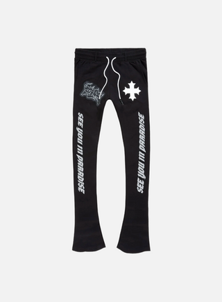 See You in Paradise | The Reaper Stacked Sweatpants (Jet Black)