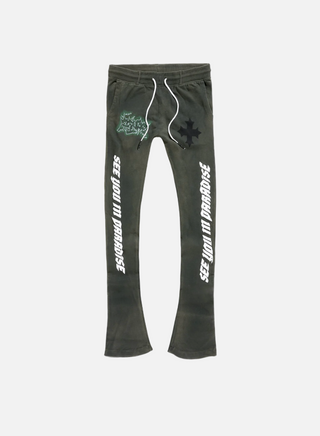 See You in Paradise | The Reaper Stacked Sweatpants (Olive)