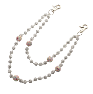 Wallet Chain | Disco Ball beaded pendant (Rainbow)