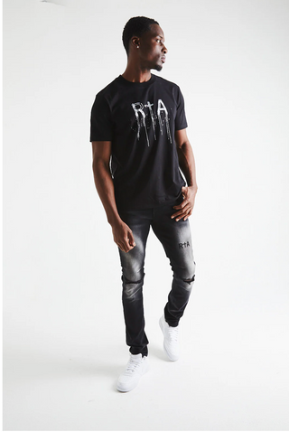 RTA COLIN TEE | BLACK WATERCOLOR | MF24K627