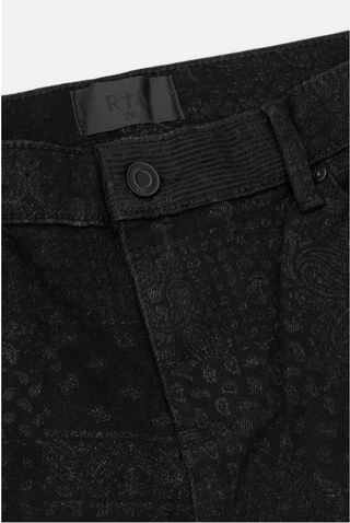 RTA CLAYTON SKINNY JEAN | BLACK BANDANA DISTRESSED | MU24D687