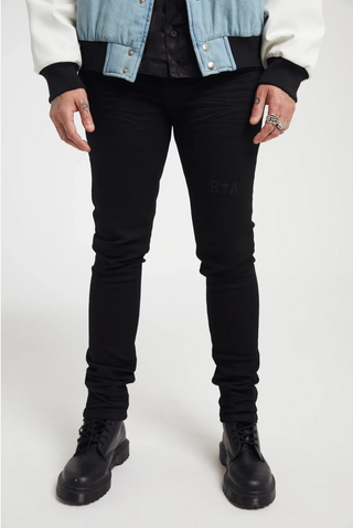 RTA Bryant Slim Fit Jeans in Black Logo | MU24D687