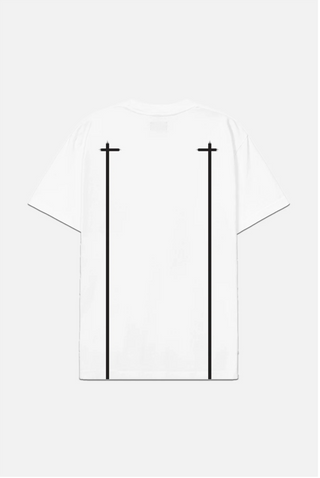 RTA LIAM TEE | WHITE BLACK DOUBLE CROSS | ME00K627