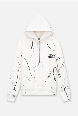 RTA DION HOODIE | WHITE PAINT COLLEGIATE SCRIPT| MU24K628