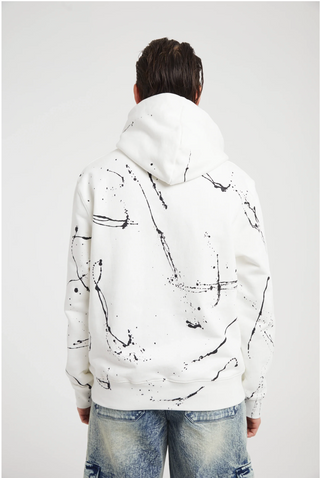 RTA DION HOODIE | WHITE PAINT COLLEGIATE SCRIPT| MU24K628