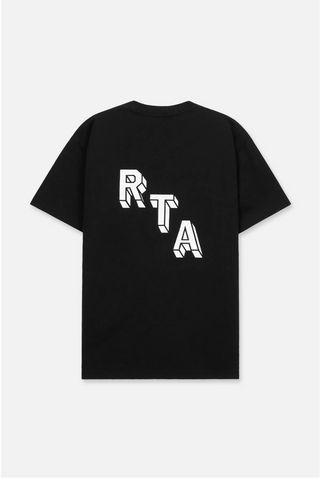 RTA LIAM TEE | BLACK COLLEGIATE BROKEN DREAMS | MU24K627
