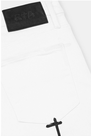 RTA BRYANT SKINNY JEAN | WHITE REST IN PEACE| MH24D624