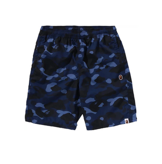 Bathing Ape | Color Camo Ape Head One Point Beach Shorts 'Blue' | 001SPK301006M