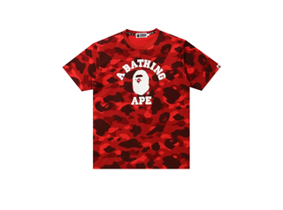Bathing Ape| Color Camo College Tee 'red'