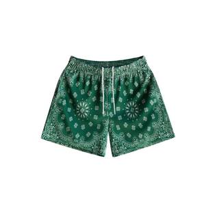 Bravest Studio | Green Paisley Shorts