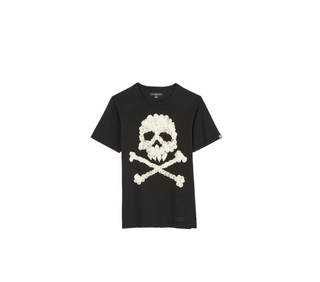 Cult Of individuality | SHORT SLEEVE CREW NECK TEE "STAY SAFE" IN BLACK | 624A3-K37A-XS