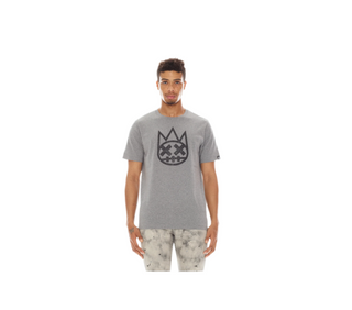 Cult Of individuality | SHORT SLEEVE CREW NECK TEE 26/1'S "SHIMUCHAN" IN HEATHER GREY | 623B10-K123A-XS