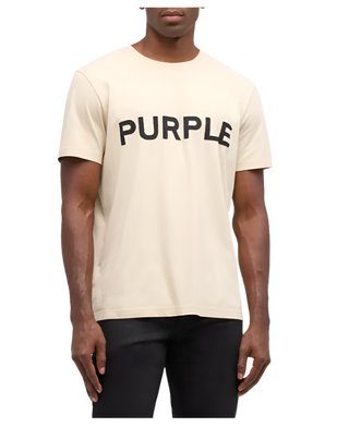 Purple Brand | Logo Cotton T-Shirt (Cream)