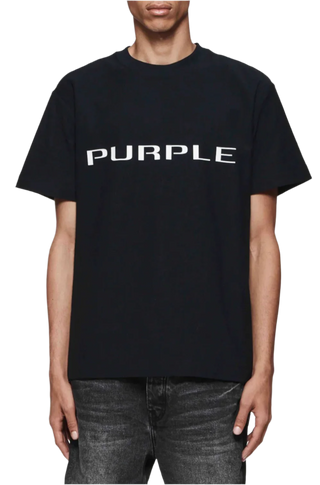 Purple Brand | Logo Cotton T-Shirt (Black/White)