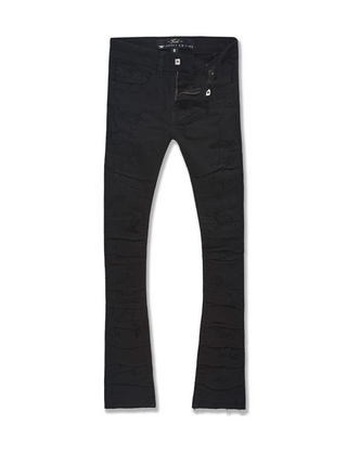 Jordan Craig | Stacked Ripple Effect Denim (Jet Black)