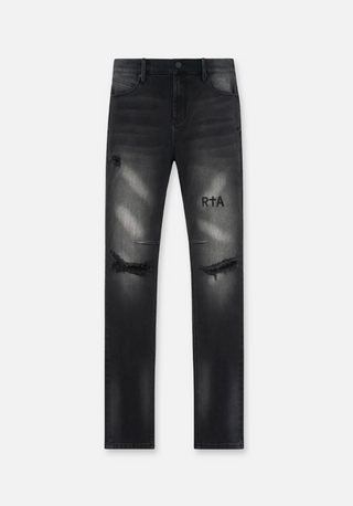 RTA | CLAYTON SKINNY JEAN | FADED BLACK DISTRESSED | MF24D837